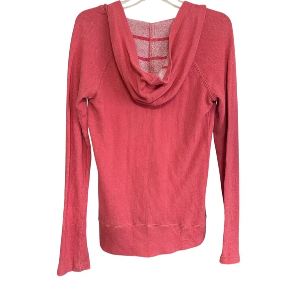 Roxy Pink Hoodie Sweatshirt Tribal Sun Graphic Pullover M Womens V Neck Y2K - Picture 2 of 7